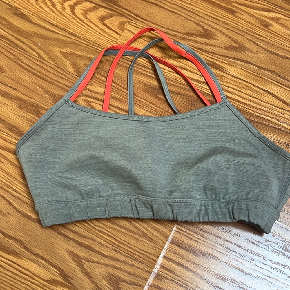 Gray Adidas sports bra